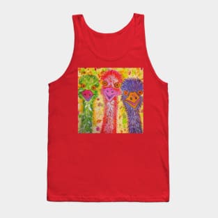 Three Colourful Emus Tank Top